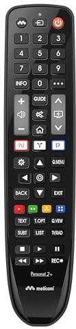Meliconi Gumbody Personal 2+, Telecomando per TV LG, sostituisce il telecomando originale. Pronto all’uso. Corpo in gomma antishock. Supporto web e assistenza telefonica specializzata 806073