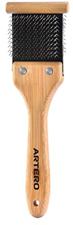 Artero Bella Carde Double Flexible - Pour Démêler et Étirer le Pelage, Écologique en Bambou, Pour Chiens et Chats