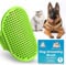 SOL 1pk Dog Grooming Brush for Pets, 12.5 x 8.6cm Soft Silicone Bristle Dog & Puppy Brush, Hand Strap Design for Secure & Comfortable Use, Lightweight, Easy to Handle & Clean, Ideal for Massage & Bath