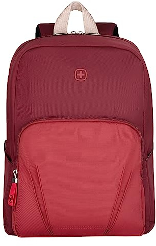 WENGER Motion Laptop-Rucksack mit Tabletfach, Notebook bis 15,6 Zoll, 20 l, Damen Herren, Business Uni Schule Reisen, Rot, 612546