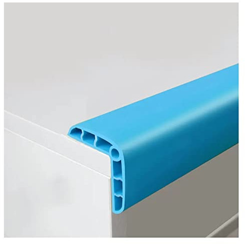 eckschutzprofil eckschutzkanten Indoor Outdoor Corner Guard Kantenschutz für Wände, Anti-Kollision Kunststoff PVC Ecke 90 Grad Ecke Trim Streifen selbstklebend ( Color : Blue , Size : 150cm/59in )
