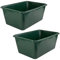 Petigi Wildwanne Futterwanne Mörtelwanne Kunststoffwanne Wassertrog Wasserbehälter 65 L / 90 L Grün Lebensmittelecht Multiwanne, Anzahl:2, Liter:90 L