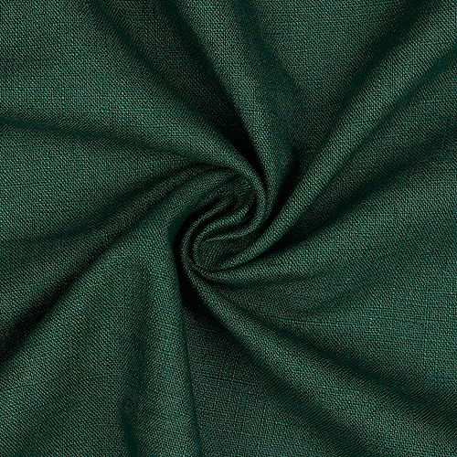 Leinen Stoff Meterware Uni 40 farben 100% Leinenstoff Naturstoff OEKO-TEX 140cm Breite (047 I Altgrün)