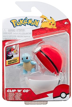 Pokémon Pokemon PKW3143 Clip'n'Go Poké Balls-Schiggy & Pokéball, Schwarz