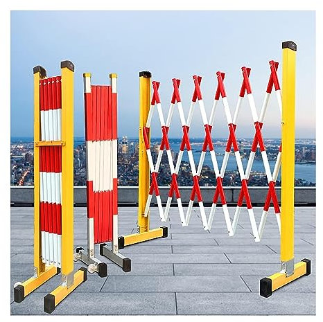 Clôture De Jardin En Aluminium 1pcs, Barrière En Métal Déployé Industriel Portable Avec Roulettes, Garage Routier Construction Allée Clôture Rétractable Trafic Ciseaux Porte ( Size : L 1000cm/32.8ft )