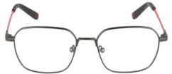 FILA Brille mit Sehstärke für Unisex optional mit Sonnenbrillentönung oder Blaulichtfilter, Geometrisch, gefertigt aus Metall (inklusive Brillenetui)