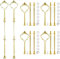 BetterJonny 6 Sets Gold 3 Tier Cake Plate Stand Handle Hardware Holder for Wedding and Party Making Resin Cupcake Dessert Platter Stand