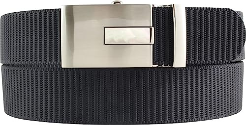 BELTINGER Veganer Gürtel stufenlos verstellbar 3,5cm | Extrem robuster Automatik-Gürtel 35mm | Einfarbiger Wander-Gürtel aus Nylon | Arbeit-Gürtel
