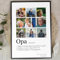 Elbeffekt Opa Geschenk Weihnachten - Personalisiertes Fotogeschenk auf Holz - Geschenk für Opa, Bester Opa, Geschenk Opa, Geschenke für Opa zum Geburtstag, Bester Opa Geschenke, 8 Bilder