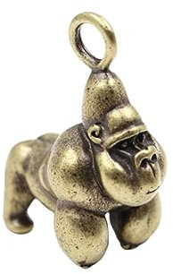 STOBOK Gorilla Anhänger aus Messing Goldfarben 3d-design Dekorativer Selbstgemacht Anhänger für Schlüsselanhänger Schmuckherstellung und Cosplay
