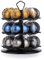 HiveNets Rack de stockage pour capsules de café en métal noir avec 3 niveaux pour 30 capsules, compatible avec les machines Nespresso Vertuo, 17,5 cm x 22,5 cm