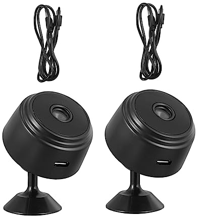 jojofuny 2 Stück Outdoor Kamera WLAN Kabellos mit Bewegungsmelder 1080p Nachtsicht Kunststoff Heimkamera für Innenbereich Raumkamera zur Überwachung Zuhause