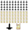ZYNERY 80-piece U-Clip et de Vis de Fixation, Écrou et Clip Vis de Garde-Boue Automobile, avec 40 Vis de Carrosserie et 40 U-Clip, Panneaux de Porte Intérieurs de l'Automobile Set de Vis Universel