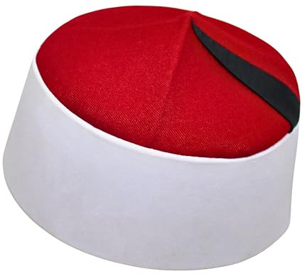bonballoon Ägyptische Mütze, Imam, Turban, Scheich, Shaykh, Azhar, Alazhar, islamisches Gebet, muslimischer Islam, Herren, Ägypten, Eid, Kufi, Koofi, Kofi, Topi-Design, Stoffkopf, Kopfbedeckung,