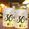 Bolosa 12 Windlicht Tischdeko 30 Geburtstag Deko, 30 Geburtstag Tischdeko, Deko 30. Geburtstag Mann, Geburtstagsdeko 30 Mann, Geschenke zum 30 Geburtstag, Für Teelichter oder Kerzen(Schwarzgold 30)