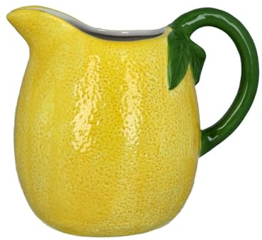 Large Yellow Lemon Jug, Large Lemon Shaped Jug, Ceramic Lemon Shaped Drinks Jug Pitcher, Lemon Jug Vase, Novelty Jug, Water Jug, Decorative Jug, Kitchen Gift Housewarming Present