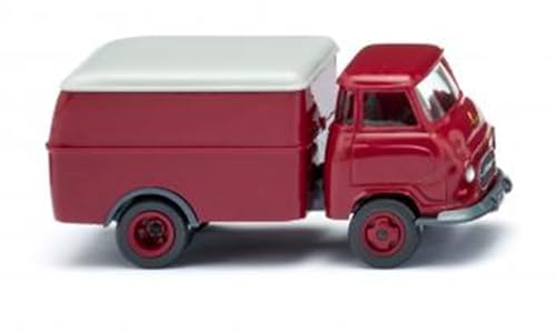 Wiking 034401 H0 Hanomag Kurier Kastenwagen purpurrot Miniaturmodell Spur H0 1:87 Kein Spielzeug!