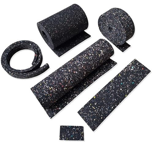 diconfa Terrassenpads Rollen KONFIGURATOR ==> BREITE: 30 bis 80mm + LÄNGE: 0,05m bis 10m + Dicke: 3mm bis 15mm ==> 70mm x 9000mm x 5mm - Bauten-schutzmatte Gummigranulat Unterleger Unterlage