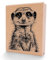 NEWSTAMPS Stempel Menni Motivstempel aus Holz & Gummi zum Karten und Geschenke basteln, Holzstempel für Tiere, Erdmännchen, Afrika, Tierstempel, Scrapbook, Textilstempel, Deko, Freunde