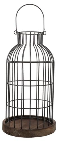 HAWILLOSCH Retro Tealight Candlestick Holder Metal Wood Decorative Tabletop Centerpiece Home Decor