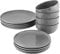 ProCook Stockholm Charcoal Grey Dinner Set Stoneware Scandinavian Style Flat Base Dishwasher, Microwave & Oven Safe Dinnerware 12 Piece, 15.5 x 21 x 27 cm