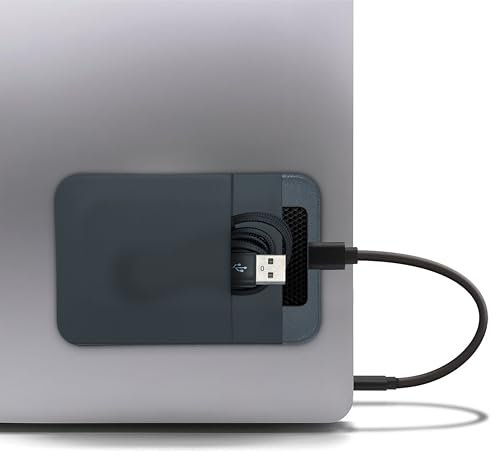 MyGadget Custodia per Hard Disk SSD Esterno | Borsa Adesiva per Laptop - SanDisk Portable | Samsung | Toshiba | Magic Mouse | Cavo USB, ecc. - Case Autoadesiva - Grigio