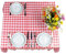 Hsrag Red White Checkered Gingham Tablecloth, Waterproof, Oil & Stain Resistant, Wipe Clean Red Gingham Table Cloth, Suitable for Indoor/Outdoor Use, Home Picnic Table Cover, Polyester, 54 x 71 inch