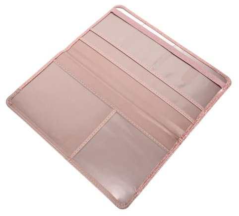 VALICLUD Portefeuille Passeport Femme à Paillettes en Cuir PU, Organiseur Multifonction Grandes Capacités, Porte-Cartes Et Documents, Couleur Rose Doré, Compagnon De Voyage Pratique Et Élégant