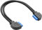 YACSEJAO Cavo di prolunga USB 3.0, 20 pin, scheda madre, 90°, USB 3.0, 19/20 pin femmina a femmina, cavo di prolunga per scheda madre, 30 cm