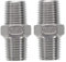 Toddmomy 2piezas De Manguera De Inoxidable Adaptador Macho Macho para Jardín y Industriales