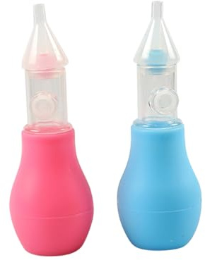 Babynasensauger 2 Stück aus Silikon in Rosa und Blau | Softes Design, Sichere Reinigung, Leicht zu Säubern, für Zuhause und Draußen