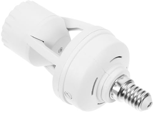 Uonlytech Douille Adaptateur E14 vers E27 Infrarouge Détecteur de Mouvement, Convertisseur Ampoule Intelligente, Compatible Éclairage Domestique, Alimentation 100-250v