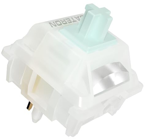 Gateron Milky Yellow Green Tea Pro V3 Keyboard Switches,Pre-lubed 5-Pin Tactile Switches with Light Guide Pole for MX Mechanical Gaming Keyboard(Pro Brown V3,90Pcs)