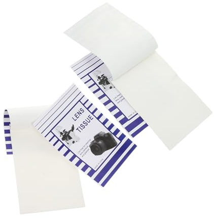 BETOOKY 200 Stück Weißes Reinigungspapier 15x10cm für Mikroskop und Tablette mit Großer Reinigungsfläche Effiziente Trockenlinsen Reinigung für Büro und Zuhause