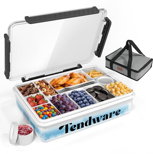 Chilled Portable Snackle Box Container with Ice Pack, Snack Box with Insulated Bag, Beach Road Trip Camping Essentials for Charcuterie Picnic Travel, Housewarming & Birthday Gifts for Women & Men
