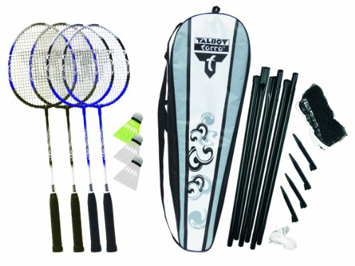 Talbot Torro Federballset 4 Fighter, schwarz-weiss, 449537