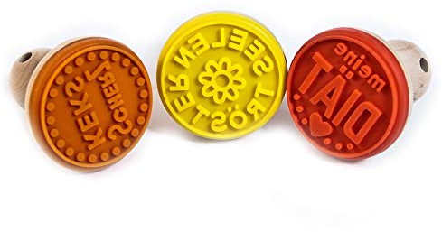 Stielreich Keksstempel Set 3teilig / Plätzchenstempel Set / Kuchen Kekse / Jausen Kekse / Stempel aus Silicon / Holzgriff / Weihnachtkekse / Weihnachtsplätzchen