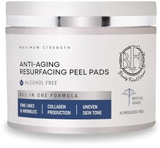 Anti Aging Daily Resurfacing Exfoliating Peel Pads Treatment- Contains Lactic, Salicylic & Glycolic Acid for Face & Body.Repairs Fine Lines, Wrinkles, Dark Spots, Pores, Acne Scars & Uneven Skin Tone.