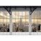 Papier peint murando panoramique paysage 350x256 cm - Revêtement mural décoration pour chambre salon cuisine - Design unique et moderne - Blanc noir marron - c-A-0074-a-b