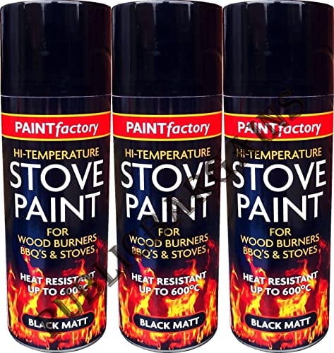 Heat Resistant Matt Black Spray Paint Stove High Temperature 400ML BBQ'S (3)