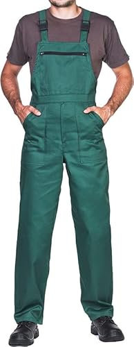 MAZALAT work wear Salopette da Lavoro Uomo, Taglie Grandi S-3XL, Made in EU, Colori Diversi, Tuta da Lavoro Uomo Qualità, Verde, L
