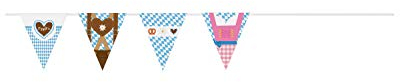 Amscan 9903351 - Wimpelkette Bayern, Größe 19,5 x 400 cm, Fahnengirlande, Hängedeko, Dekoration, Bierfest, O zapt is, Motto-Party