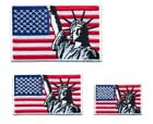3 USA Flaggen Freiheitsstatue Statue of Liberty Amerika Aufnäher Aufbügler 0112