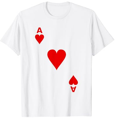 Kartenspiel Spielkarte Herz As Karte Kostüm Verkleidung T-Shirt