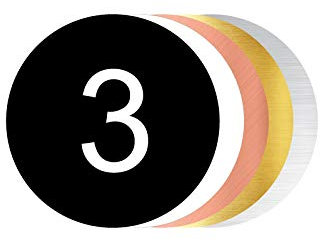 Signalétique.biz France - Plaque Gravée Boite Aux Lettres - Numéro de Maison à Personnaliser - Diamètre 4 cm - Noir avec Écriture Blanche