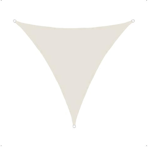 anndora Sonnensegel luftdurchlässig 3 x 3 x 3 m - Farbe Creme - Dreieck - Material HDPE
