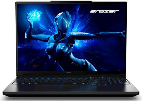 ERAZER Major 16 X1 40,6 cm (16 Zoll 300Hz 100% sRGB) QHD+ Gaming Laptop (Core Ultra 7 255HX, Geforce RTX 5070 Ti 12GB DDR7, 32GB DDR5 RAM, 2TB PCIe SSD, RGB Backlit Keyboard, Windows 11 Home)