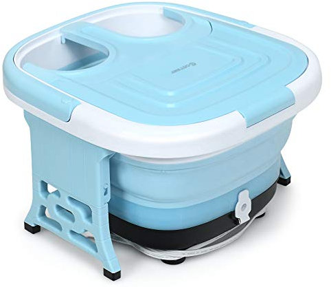 COSTWAY Masajeador de Baños para Pies Masajeador Eléctrico Masaje de Pies con Temporizador de 10-60 min / 36-48 ℃ / 500W (Azul)