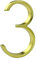 HASWARE Floating House Number Sign: 5 inch Modern Door Signage - Striking for Street Home Address Numerals (3, Golden)