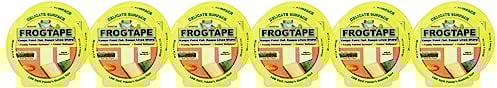 Frog Tape 207255 Maler-Kreppband für empfindliche Oberflächen, 36 mm x 41,1 m, Gelb, 16er-Pack